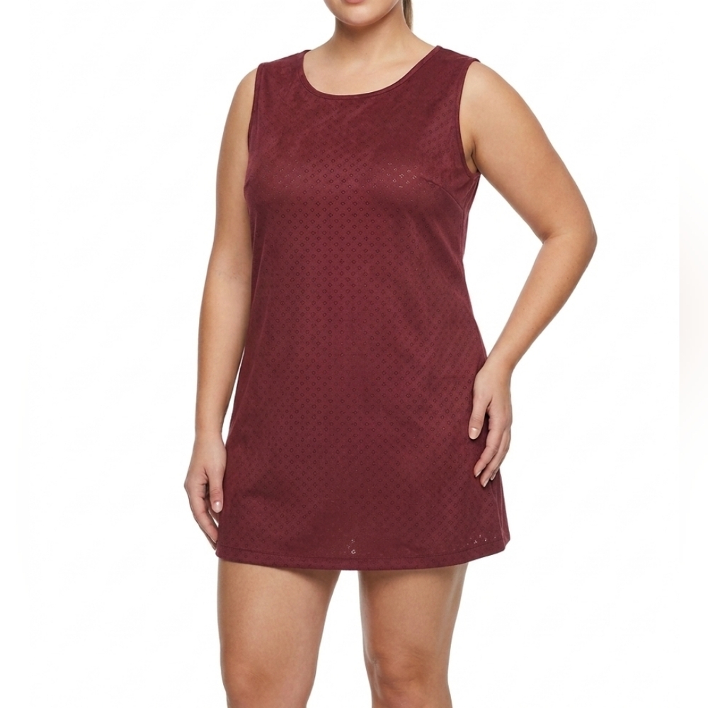 Elegant Burgundy Sleeveless Mini Dress